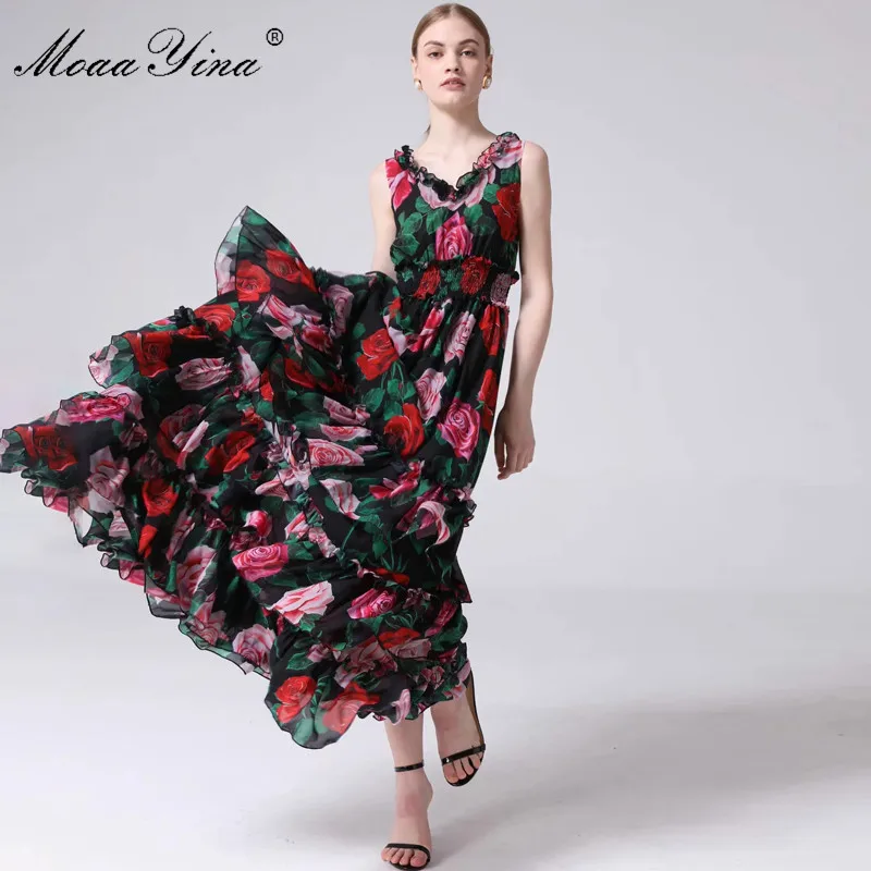 MoaaYina Fashion Designer Runway Dress Summer