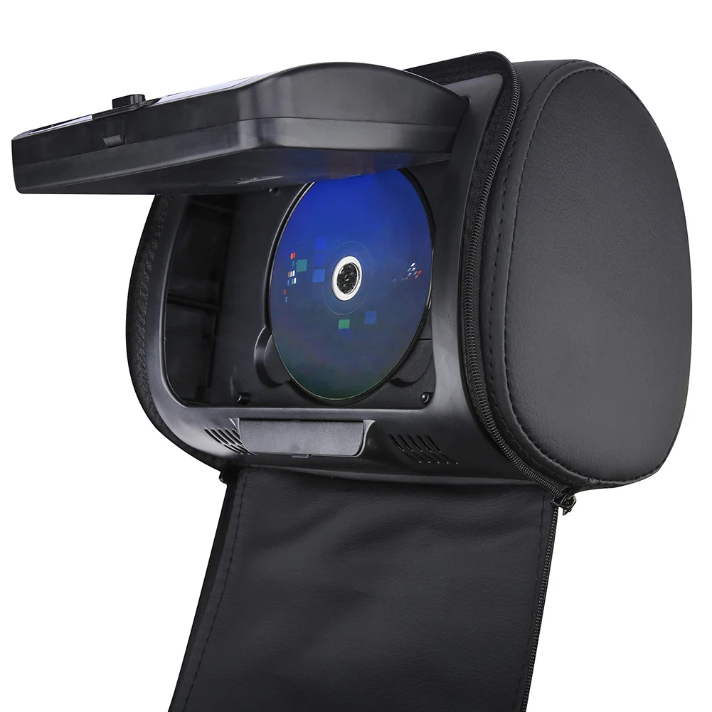 Продажа С крышкой на молнии 7 дюймов Автомобильный подголовник динамик видео монитор HD ЖК экран Регулируемая игра Инфракрасный USB DVD плеер Автомобил...