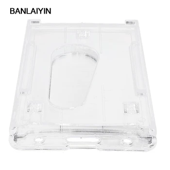

1x Vertical Hard Plastic Badge Holder Double Card ID Multi Transparent 10x4cm