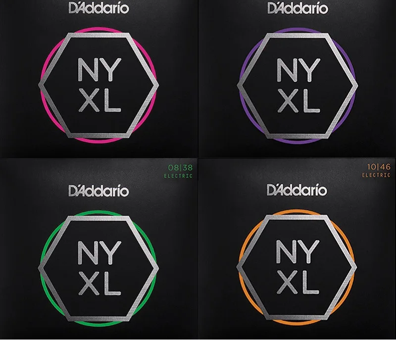 D'Addario NYXL Стандартный датчик с никелевой обмоткой Электрогитары струны NYXL0838 NYXL0942 NYXL0946 NYXL1046 NYXL1052 NYXL1149