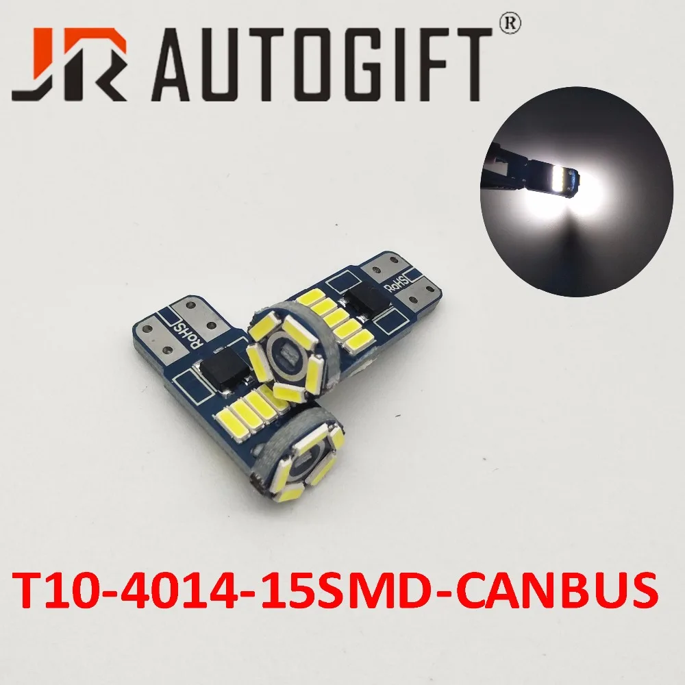 

100PCS T10 Canbus LED Car Auto LED 194 W5W 15SMD T10 15 LEDS SMD 4014 Wedge CANBUS ERROR FREE Light Bulb Lamp High quality 12V