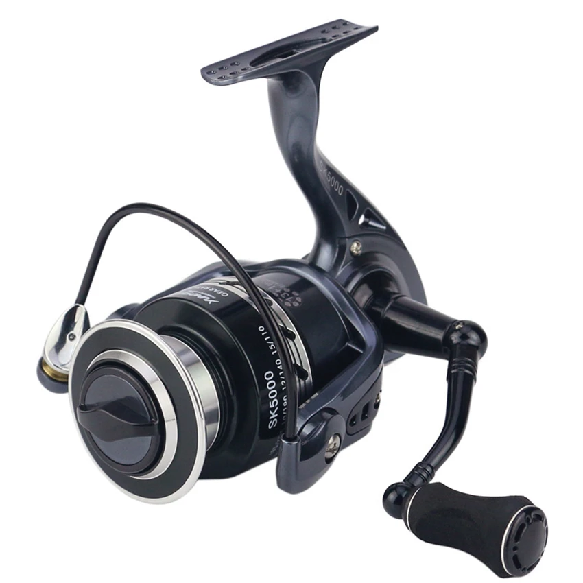 

2017 New SK2000-7000 Quality 13+1BB Spinning Fishing Reel 5.2:1 Good Quality Lure Spinning Reel CNC Metal Exchange Handles
