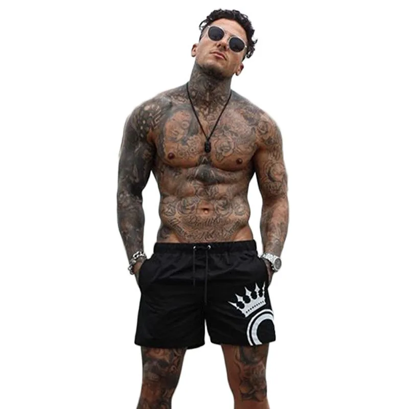 

New Men Shorts Summer Casual Bermuda Beach Shorts Men Gyms Sporting Bodybuiding Short Pants Quick-drying Shorts Fitness Clothing