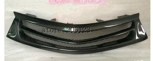 

Car avant Grill Grille cas avec une bande pour For Toyota Corolla 2014 2015 2016 carbon fiber