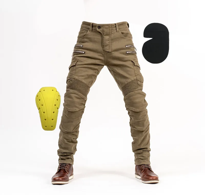 Мото брюки мотоциклетные брюки мужские мото джинсы для езды бездорожья Брюки Штаны для мотокросса молния дизайн с защитным снаряжением - Цвет: Синий