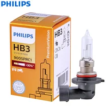Philips Vision 9005 HB3 12 в 65 Вт P20d 9005PRC1+ 30% ярче светильник, автомобильный галогенный головной светильник, авто OEM лампа противотуманная фара(одинарная