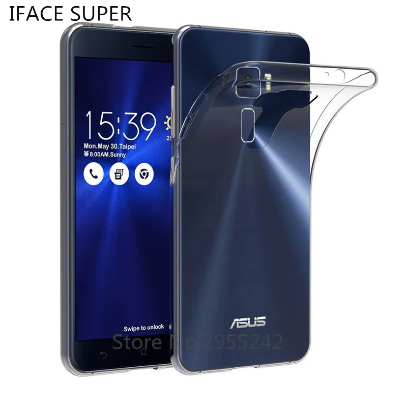 

For Asus Zenfone 3 ZE520KL 5.2" Case Clear Transparent Soft TPU Silicone Case Zenfone 3 ZE520KL Back Cover Original IFACE SUPER
