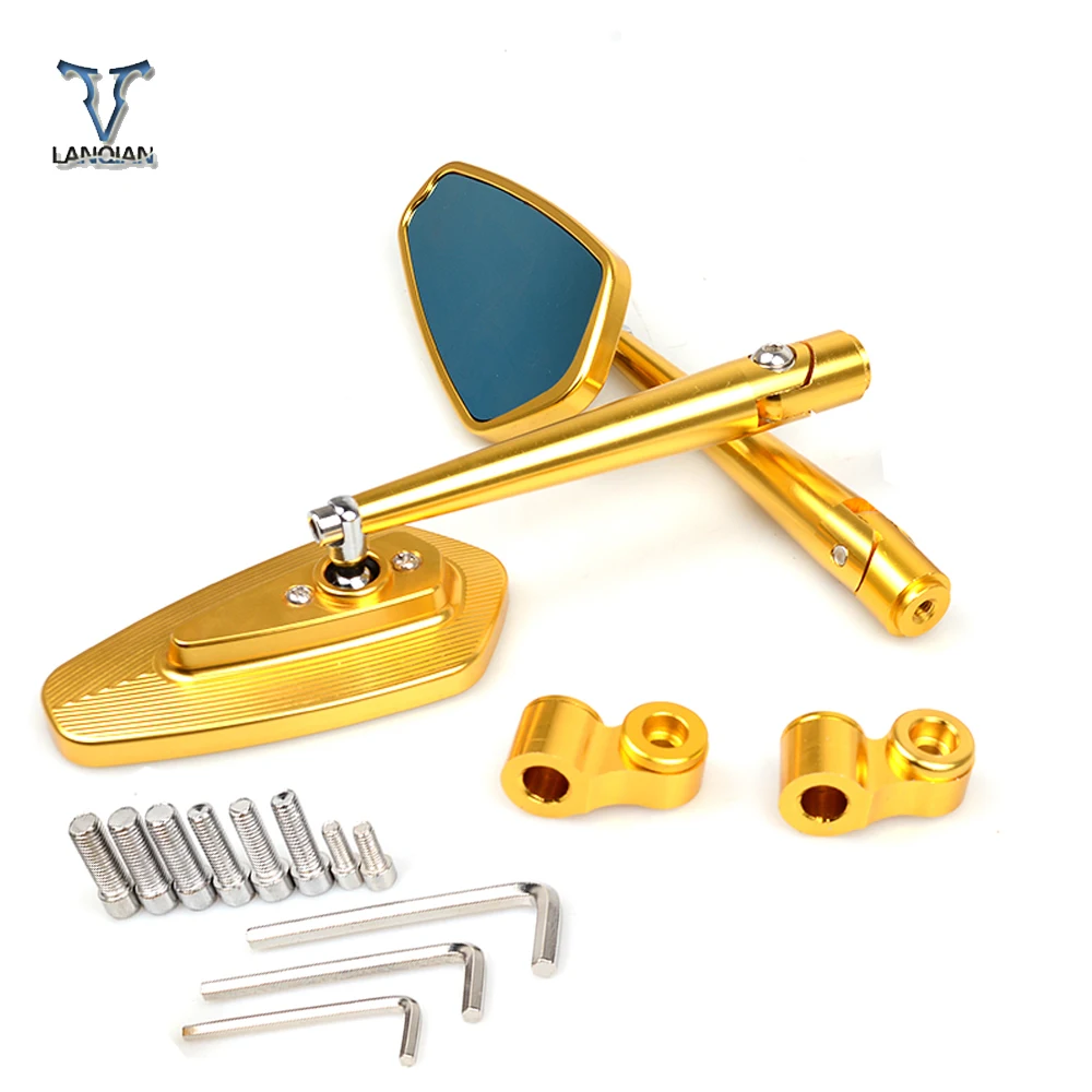 

Universal 8mm 10mm Aluminum CNC Motorcycle Rearview Side Miror Moto Mirrors For Moto Guzzi breva 750 griso breva 850 1100 1200