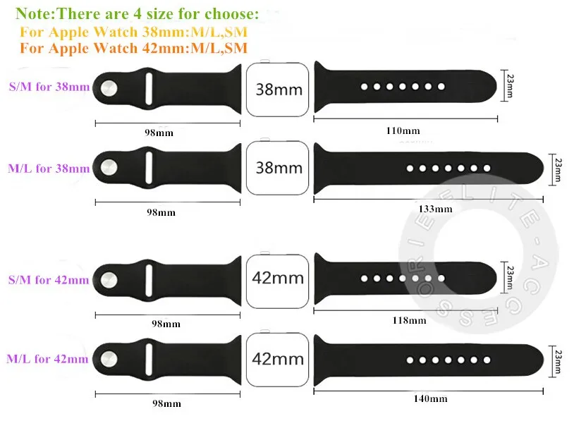 Venta \u003e medidas correas apple watch 