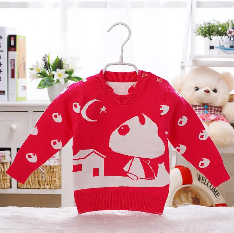 17 стили, милый детский свитер, мягкий и удобный для маленьких девочек одежда для маленьких мальчиков с v-образной горловиной панда любовь одежда для собак пальто для 12-24Months