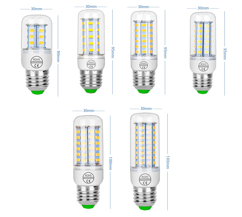 220 В GU10 Светодиодная лампа E14 Светодиодная свеча лампа E27 Кукуруза Лампа G9 Led 3 Вт 5 Вт 7 Вт 9 Вт 12 Вт 15 Вт Bombilla B22 люстра освещение 240 В