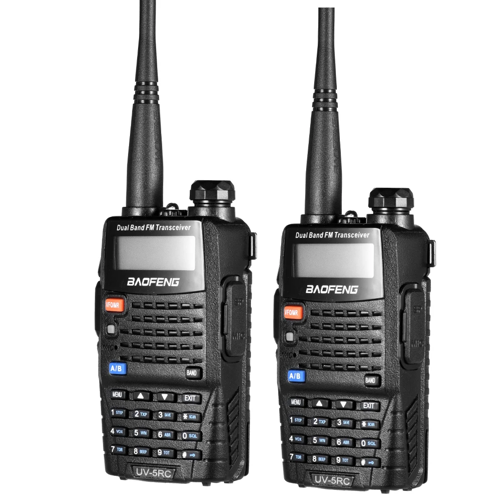 

2PCS BAOFENG UV-5RC Mobile 2-way Radio Walkie Talkie VHF/UHF Dual Band Handheld Transceiver Interphone with LCD Radio Receiver