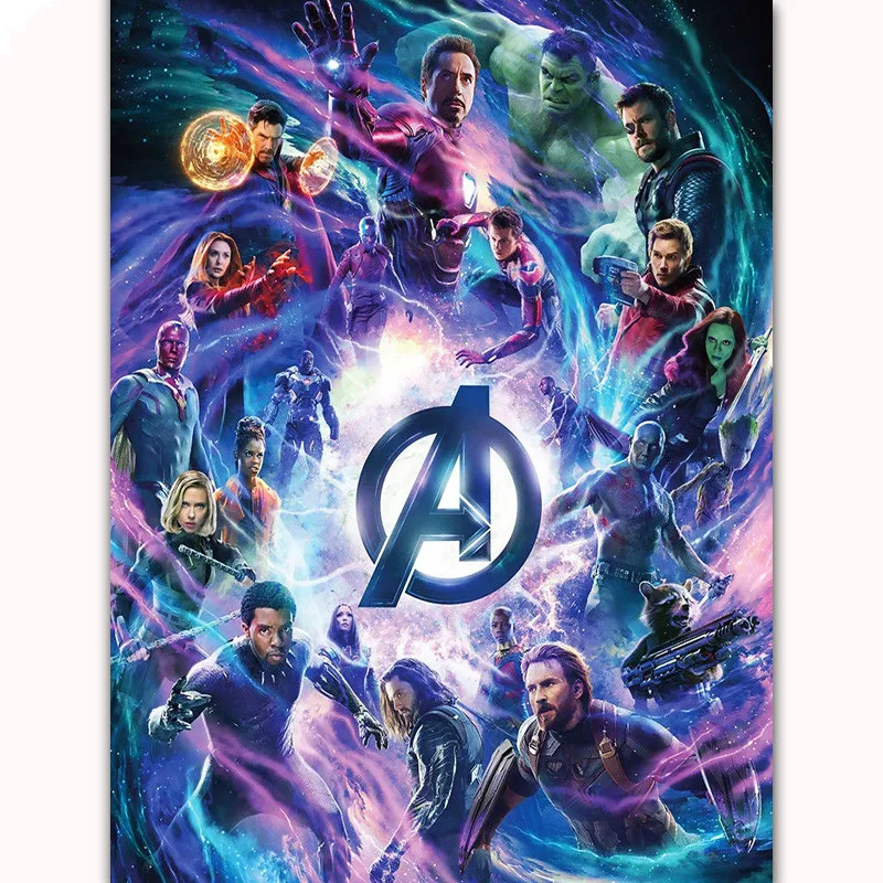 

New 100% 5D Diy Diamond Painting Cross Stitch full Square Diamond Embroidery Marvel Superhero picture for room Decor L266