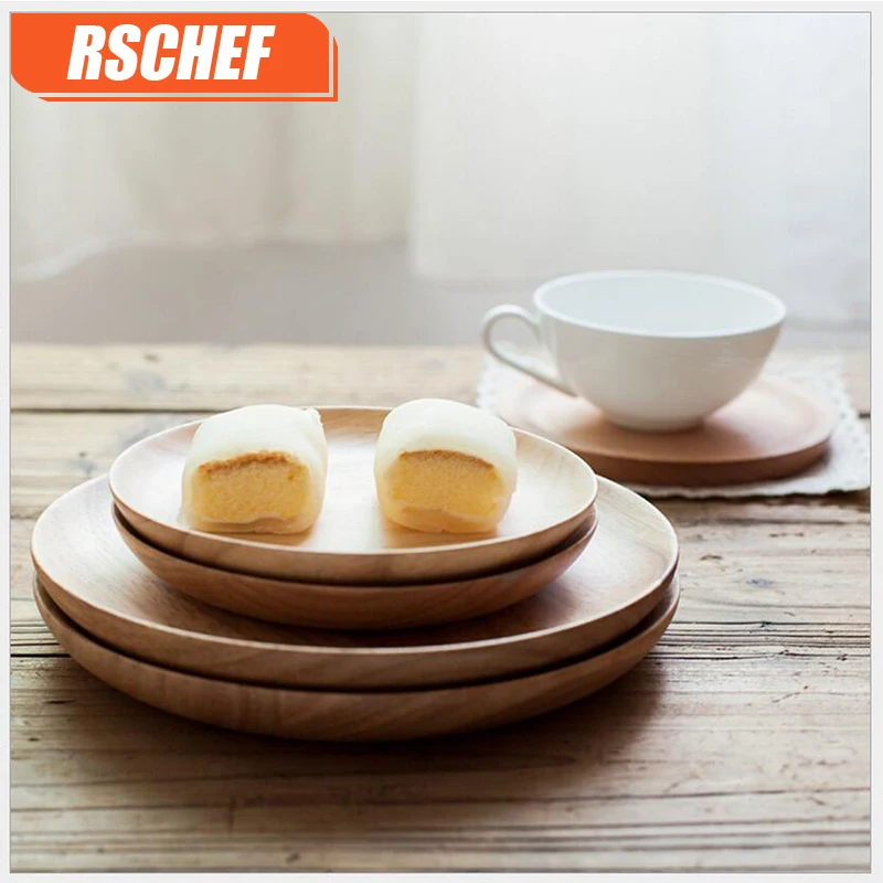 RSCHEF 1 шт. кухонные принадлежности японские деревянные тарелки для посуды толстые