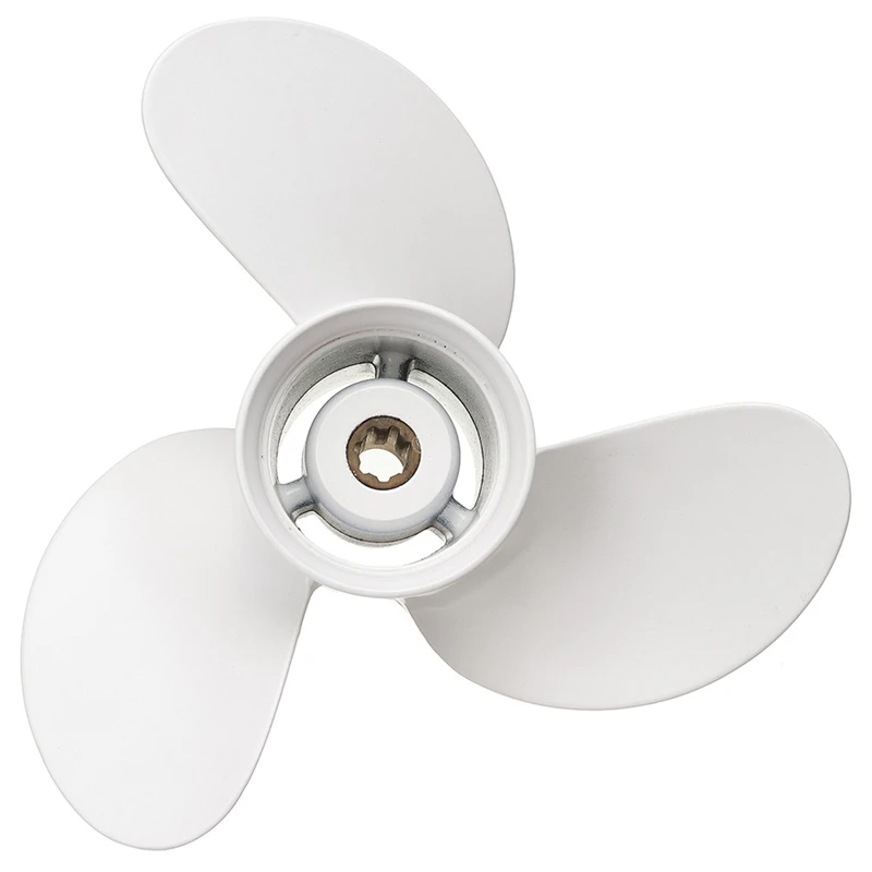 New-Boat Propeller 6G1-45943-00-El 8 1/2 X 7 1/2 For Yamaha Outboard Engine 6-8Hp Aluminum Alloy 3 Blades R Rotation 7 Spline