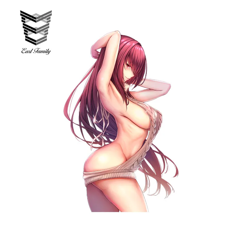 

EARLFAMILY 3D Sexy Car Stickers Love Live! Cartoon Bikini Car Styling JDM Vinyl Car Decal Window Wiper Decal Car Accessories