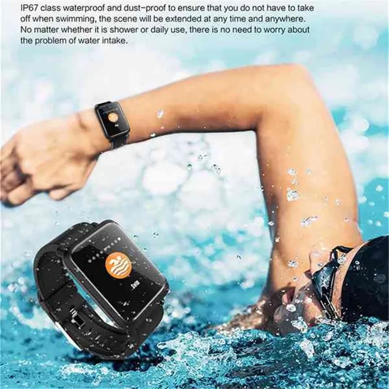 M28 Smart Bracelet Big Screen Heart Rate Monitor Blood Pressure Blood Oxygen Multi Sport Mode Swim Smartband