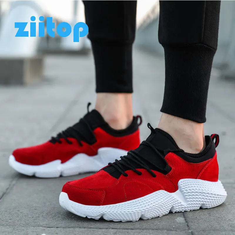 

Fashion Red Shark Sneakers Men Pig Leather Running Shoes Male Athletic Jogging Sneakers Breathable Mesh Shoes Zapatillas Hombre