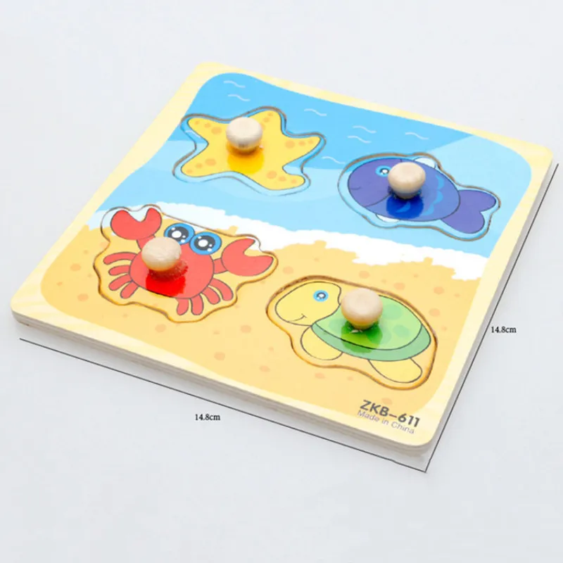 

Montessori Color Cartoon Car Puzzle Child Cognitive Learning Education Hobby Wooden Puzzle Wooden Animal World Puzzle Toy-ZMP089