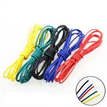 1 метр UL 1007 22 AWG 10 цветов Дополнительный провод и кабель Луженая медная проволока DIY Электронный провод многожильный провод