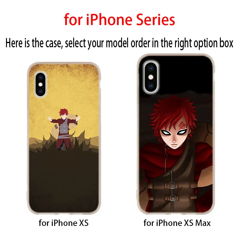 Ультратонкий силиконовый мягкий чехол Naruto gaara для iPhone 11 12 Pro X XS Max XR iphone 8 7 6 Plus 5 5s SE