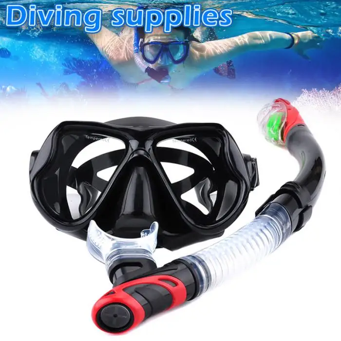 Summer Dry Snorkel Goggles Set Wide View Anti-Leaking Anti-UV Swimming Glasses Diving Mask JT-Drop Ship