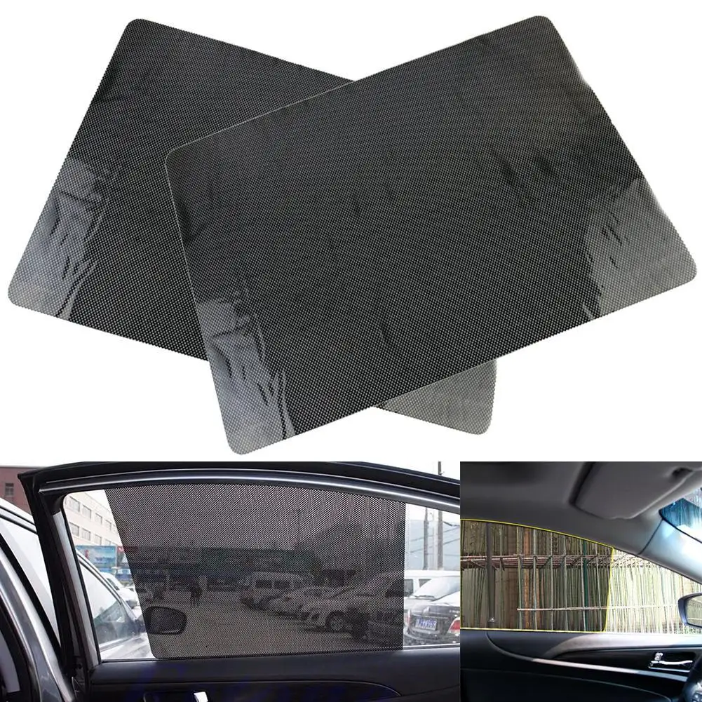 

Black Side Car Sun Shades Rear Window Sunshades Cover Block Static Cling Visor Window Foils Solar Protection AUTO Accesseries