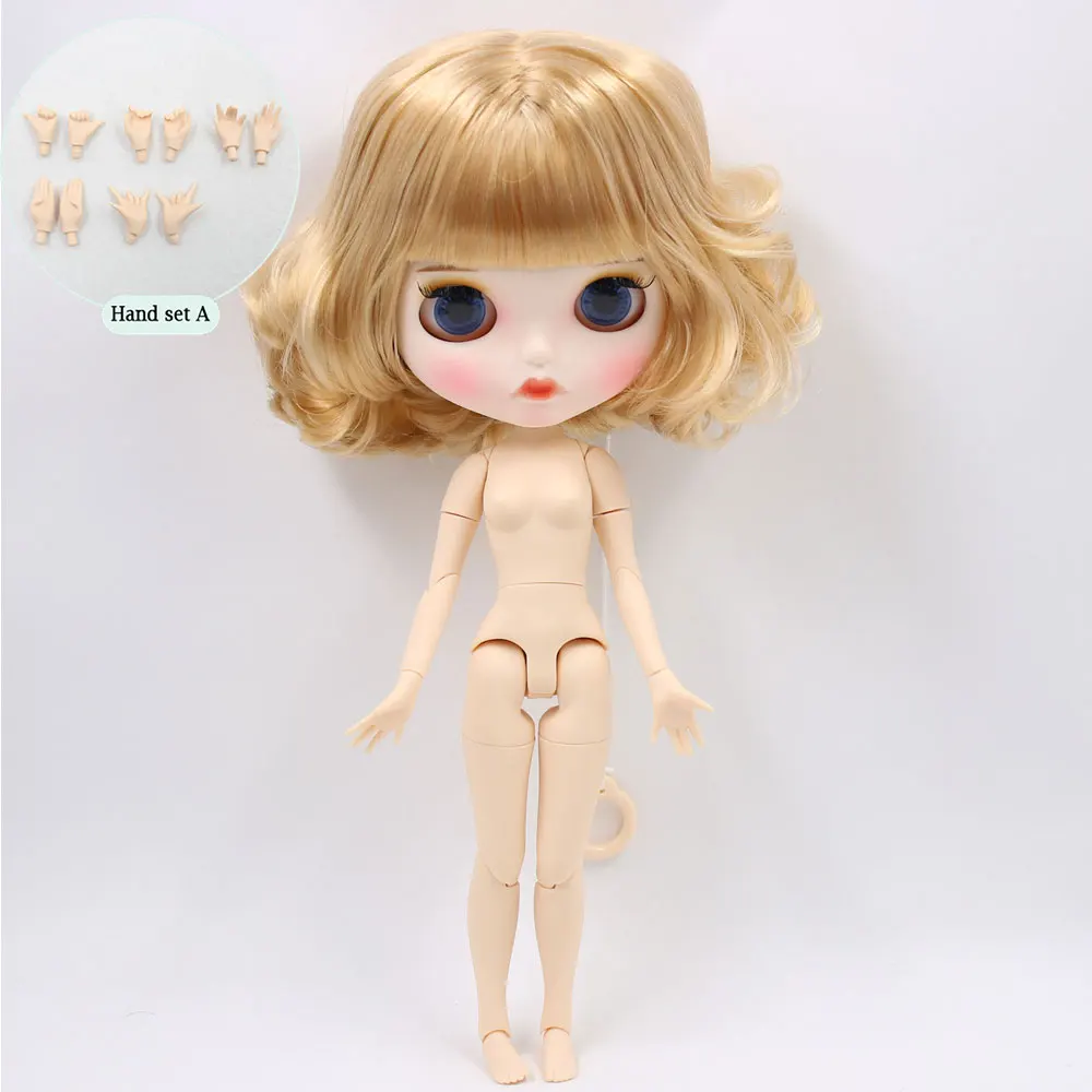 ICY Nude Blyth изготовленная на заказ кукла № BL3715/2240 волосы оттенка медовый блонд 1/6 bjd, pullip, licca, jerryberry - Цвет: C doll with hand A