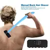Manual Back Hair Shaver Blade Trimmer For Men and Women - Do-it-yourself Whole Body Leg Back Hair Razor - Long Handle and Big Blade - Hair Removal Razor