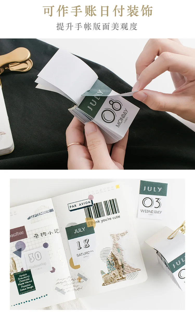 Mini Calendar Dates Sticker Self Adhesive Memo Reminder Stickers Labels for Bullet Journal/Notebook/Planners /Scrapbooking