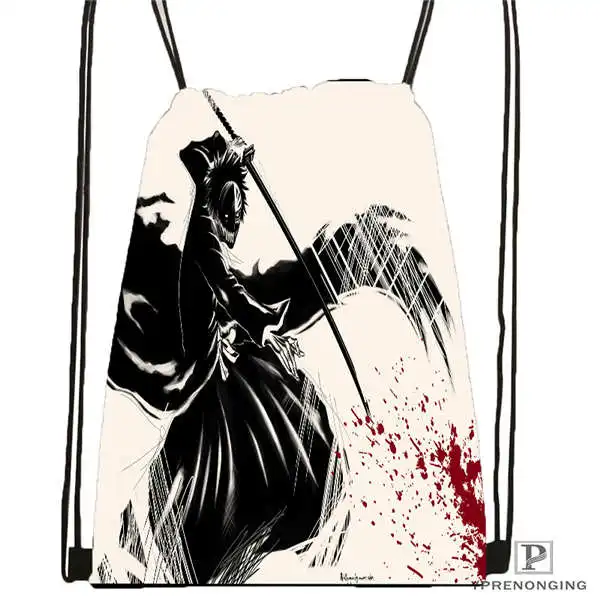 Custom bleach ichigo cool anime Drawstring Backpack Bag Cute Daypack Kids Satchel Black Back 31x40cm 180611