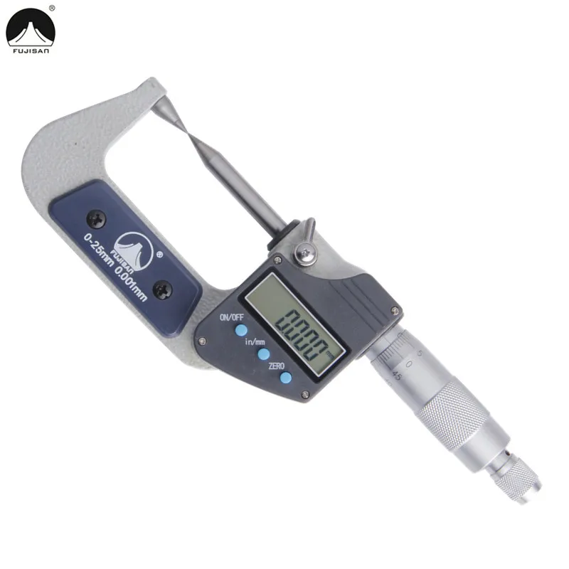 FUJISAN 0 25mm 0.001mm Digital Double Point Outside Micrometer