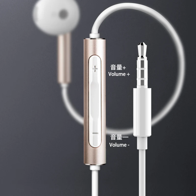 Оригинальный HUAWEI Honor Oortelefoon Metalen + Microfoon объемный 3 5 мм AM116 Voor P8 P8Lite P9 Lite P10|Наушники и