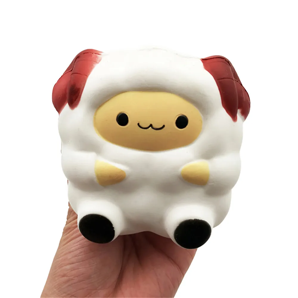 Squishi Kawaii Animales Silicone Toy Squishy Sheep Cream Scented Toy Slow Rising Stress Relief Kids Squeeze Toy Cute Gifts 25-30