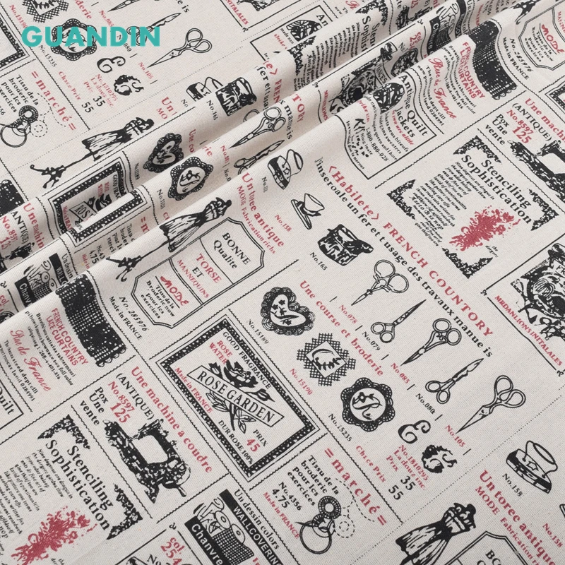 

GUANDIN,DIY Sewing&Quilting Material Plain Printed Linen Cotton Fabric Handmade Hometextile Bag,Curtain,Cushion,Sofa/Half Meter