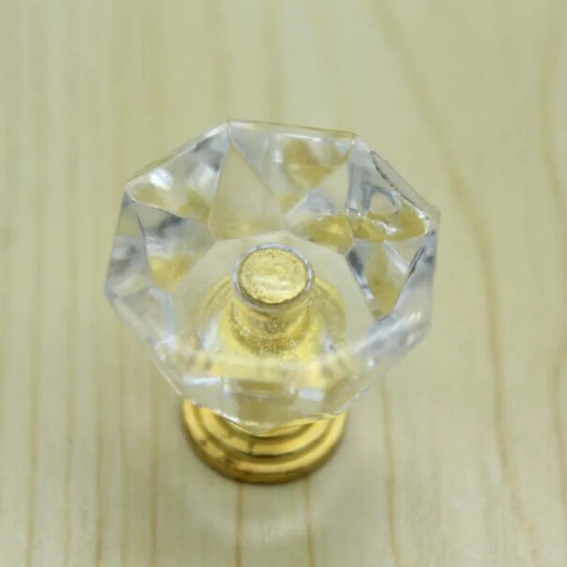 25mm clear crystal knob diamond head acrylic drawer knob pull