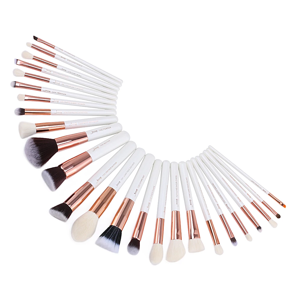 Cheap Price Jessup Pearl White/Rose Gold Professional Makeup Brushes