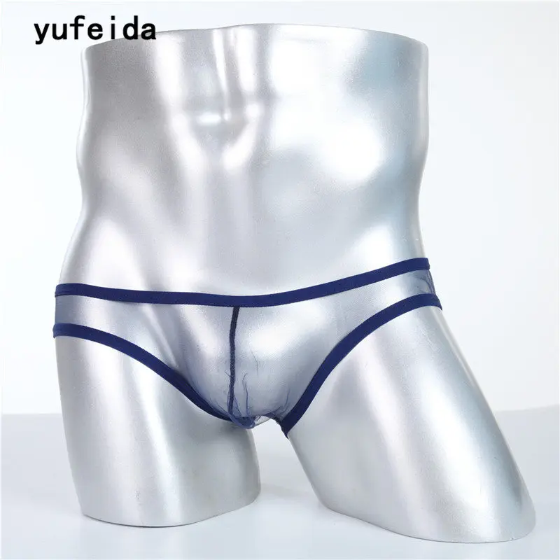 YUFEIDA мужские прозрачные трусики брифы крутые Ropa Interior Hombre Слип Homme сексуальные
