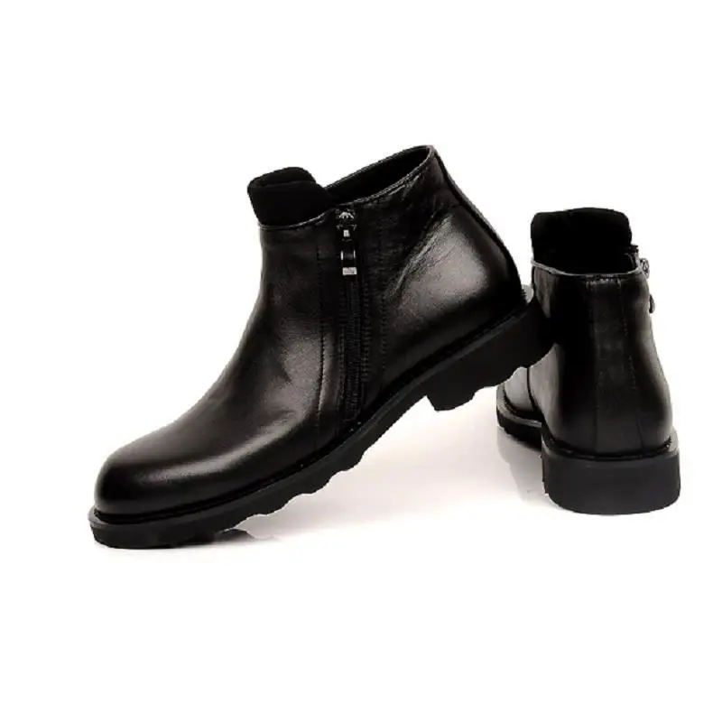 Homens Negócios Genuíno O Ankle Northmarch Confortáveis Pelúcia Inverno Boots Casuais Para Masculino Sexo Couro Salto Botas Homem Preto Plana De Sapatos Bqxdg