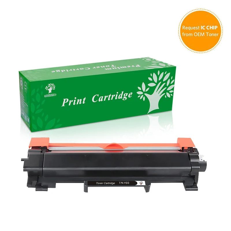 GREENSKY TN-760 760 TN760 Черный тонер-картридж без чип для Brother HL Серии L2350DW L2370DW L2370DWXL L2390DW