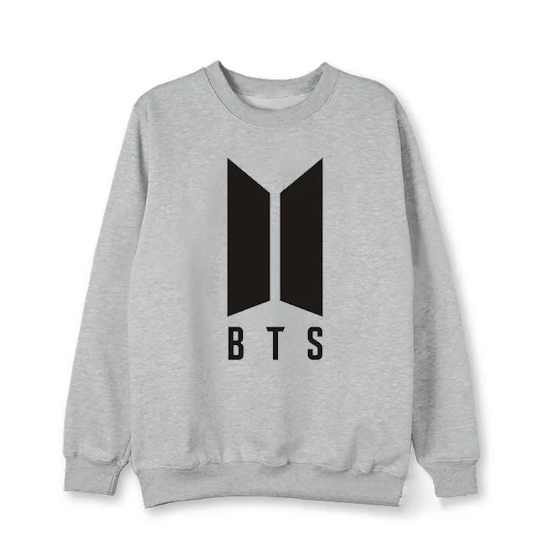 kpop BTS new album with the same round neck double bar pullover thin section men and women spring and autumn shirt kpop BTS new album with the same round neck double bar pullover thin section men and women spring and autumn shirt