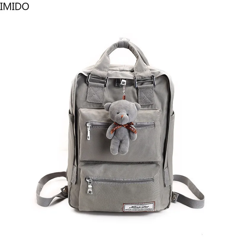 

IMIDO Fashion backpack teenage backpacks for girls school bag Backpacks Women Double Zipper Large Capacity Design Square School