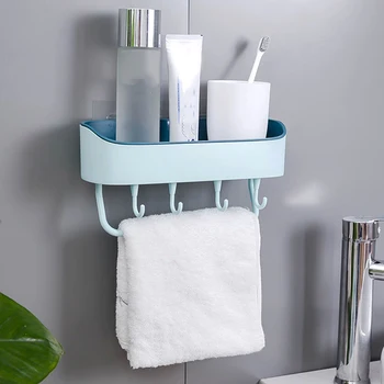 

1Pc Punch-free Plastic Bathroom Shelf Shower Gel Shampoo Holder Storage Rack Organizer Home Decoration Bathroom Accessories