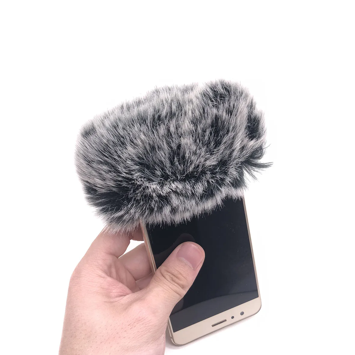 Outdoor Artificial Pop Filter Fur Wind Phone Mic Sound Recording