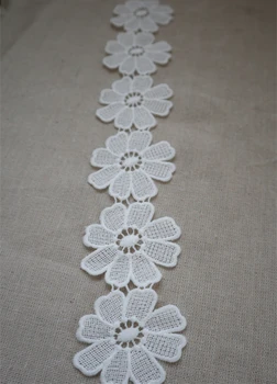 

14 yards venice lace trim by the yard, off white embroidered lace fabric, lace tassel trims