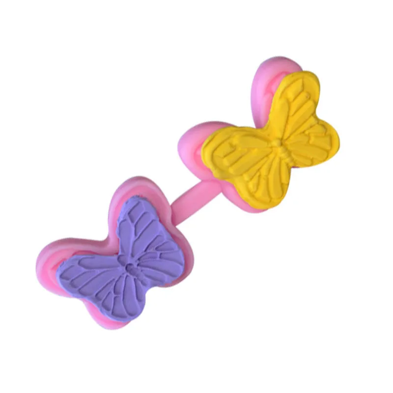 1 Цветок бабочка Sugarcraft тиснением Помады Украшения Торта Инструменты Fimo глины конфеты желе Шоколад Gumpaste силиконовые формы - Цвет: 1