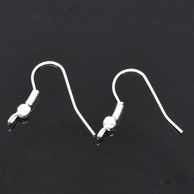 Doreen Box hot- 300 Pieces Silver color Earwire Hooks 19x18mm (B11087) | Украшения и аксессуары