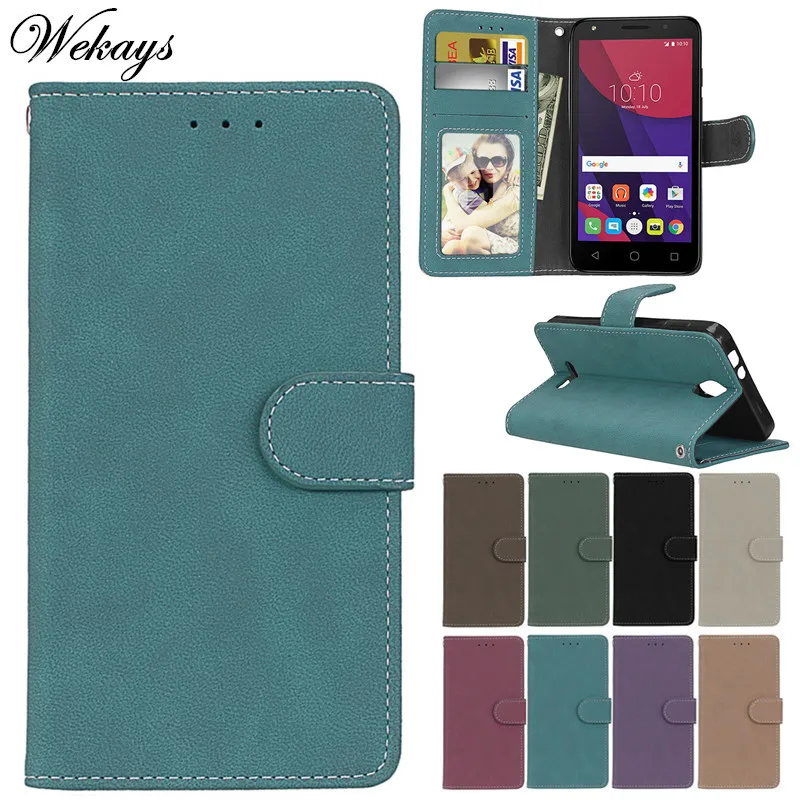 

Wekays For Coque Alcatel One Touch Pop 4 Plus OT5051 OT5056 Business Leather Fundas Case For Alcatel Pop 4S OT5095 Cover Cases