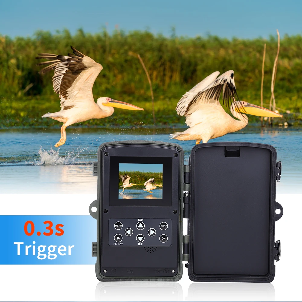 Камера для охоты BOBLOV, камера для животных, инфракрасная камера для фото и видеонаблюдения, 16MP 1080 P, камера для охоты с ночным видением