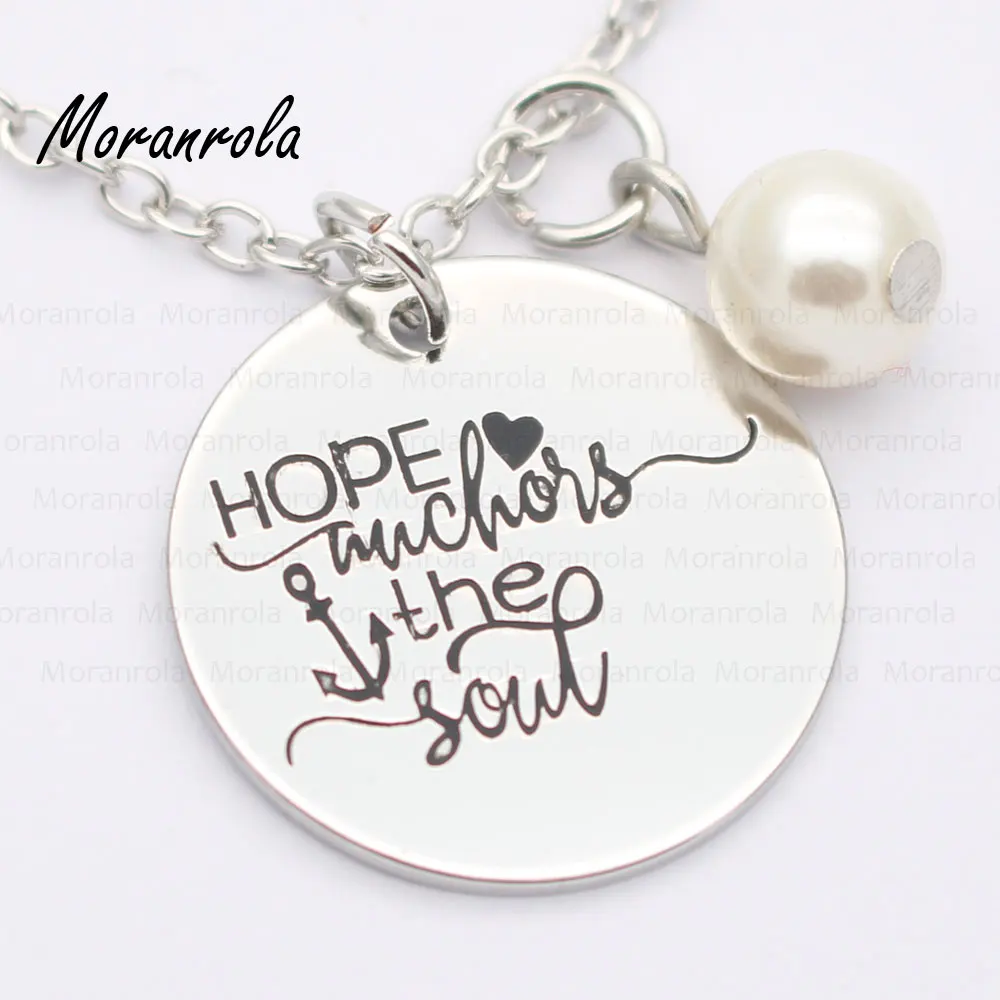 Новое Колье и брелок arried Hope Anchors the Soul медное Серебряное колье очаровательное